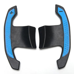 Blaue BMW Schaltwippen aus Carbon für M-Modelle und Performance-Tuning